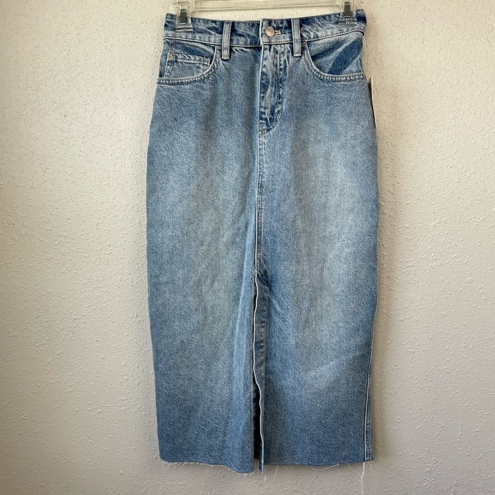 NWT We The Free Salt of the Earth Denim Skirt Size 24